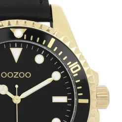 Oozoo Herren Armbanduhr Timepieces Analog Leder schwarz UOC11115