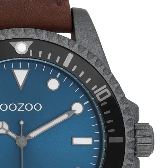 Oozoo Herren Armbanduhr Timepieces Analog Leder braun UOC11116