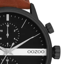 Oozoo Herren Armbanduhr Timepieces Analog Leder braun UOC11223