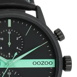 Oozoo Herren Armbanduhr Timepieces Analog Leder schwarz UOC11229