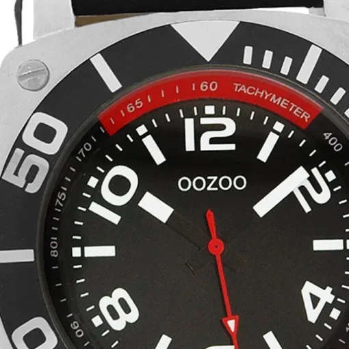 Oozoo Herren Armbanduhr Timepieces Analog Leder schwarz UOC2281A