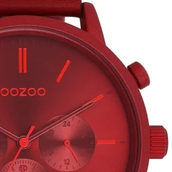Oozoo Herren Armbanduhr Timepieces Analog Leder rot UOC11207