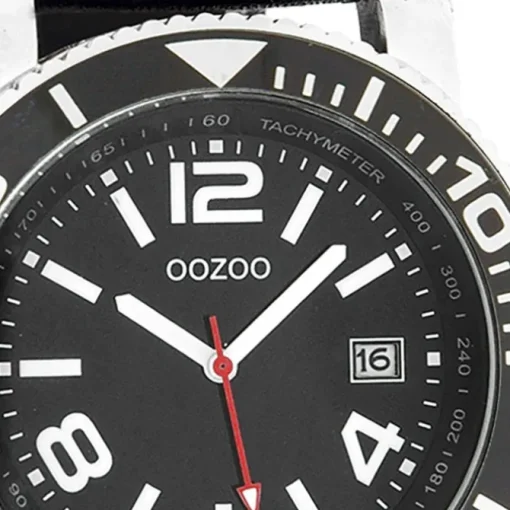 Oozoo Herren Armbanduhr Timepieces Analog Leder schwarz UOC2594A