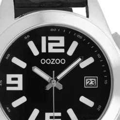 Oozoo Herren Armbanduhr Timepieces Analog Leder schwarz UOC3168A