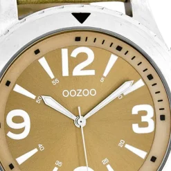 Oozoo Herren Armbanduhr Timepieces Analog Leder beige UOC6110A