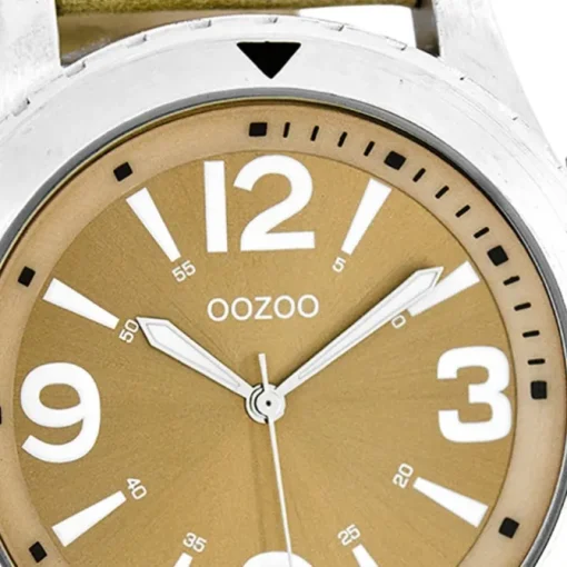 Oozoo Herren Armbanduhr Timepieces Analog Leder beige UOC6110A