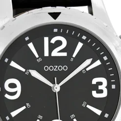 Oozoo Herren Armbanduhr Timepieces Analog Leder schwarz UOC6113A