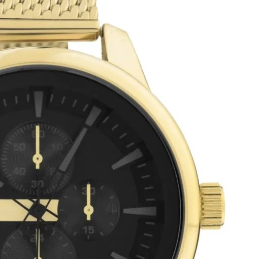 Oozoo Herren Armbanduhr Timepieces C11017 Analog Metall Mesh gold UOC11017