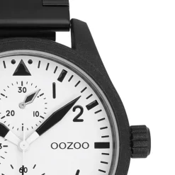 Oozoo Herren Armbanduhr Timepieces Analog Metallband schwarz UOC11508