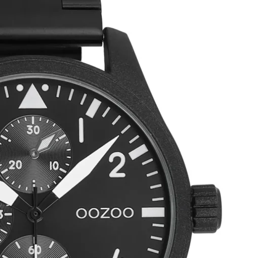 Oozoo Herren Armbanduhr Timepieces Analog Metallband schwarz UOC11509