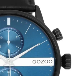 Oozoo Herren Armbanduhr Timepieces Analog Lederband schwarz UOC11510