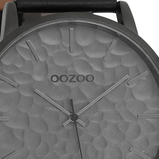 Oozoo Herren Armbanduhr Timepieces Analog Leder schwarz UOC9444A