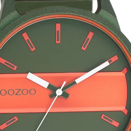 Oozoo Herren Armbanduhr Timepieces Analog Leder grün UOC11318
