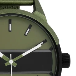 Oozoo Herren Armbanduhr Timepieces Analog Metall Mesh olive grün UOC11107