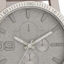 Oozoo Herren Armbanduhr Timepieces Analog Leder grau UOC11311