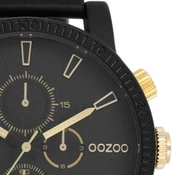 Oozoo Herren Armbanduhr Timepieces Analog Leder schwarz UOC11212