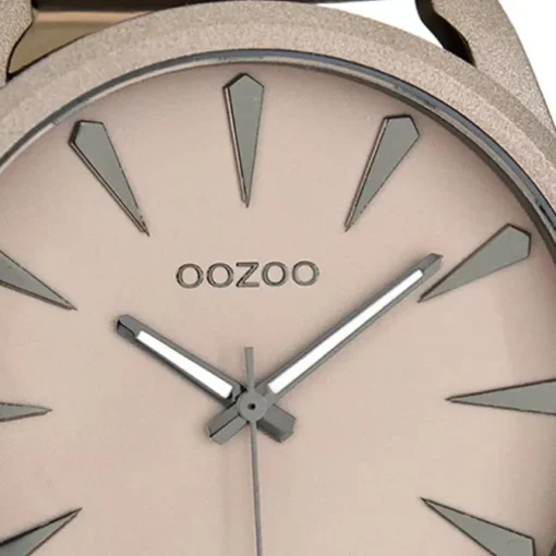 Oozoo Herren Armbanduhr Timepieces Analog Leder graubeige UOC8225A