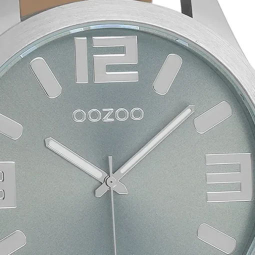 Oozoo Herren Armbanduhr Timepieces Analog Leder grüngrau UOC1011A