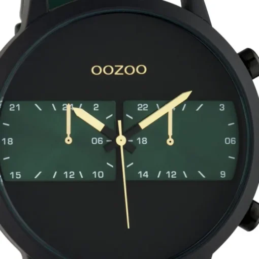 Oozoo Herren Armbanduhr Timepieces C10517 Analog Leder grün UOC10517