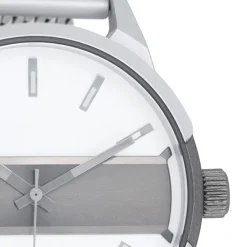 Oozoo Herren Armbanduhr Timepieces Analog Metall Mesh silber UOC11105