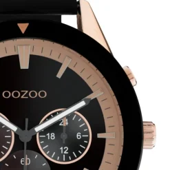 Oozoo Herren Armbanduhr Timepieces C10804 Analog Leder schwarz UOC10804