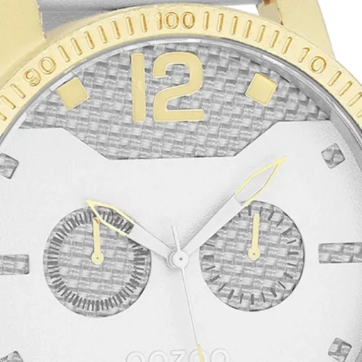 Oozoo Herren Armbanduhr Timepieces Analog Leder weiß UOC4791A