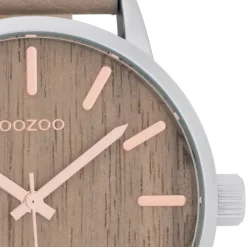 Oozoo Herren Armbanduhr Timepieces C9257 Quarzwerk Leder grau UOC9257