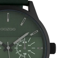 Oozoo Herren Armbanduhr Timepieces C10537 Analog Leder grün UOC10537