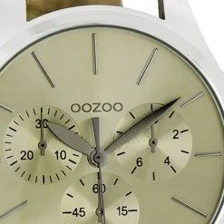 Oozoo Herren Armbanduhr Timepieces Analog Leder beige UOC7060A