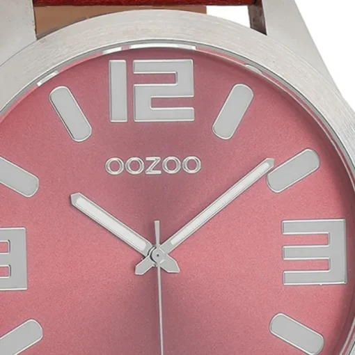 Oozoo Herren Armbanduhr Timepieces Analog Leder rot UOC1009A