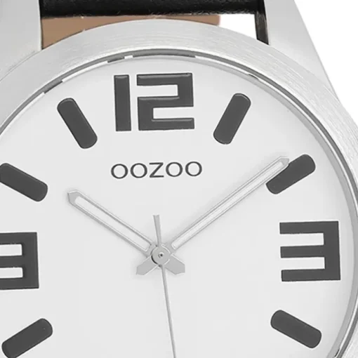 Oozoo Herren Armbanduhr Timepieces Analog Leder schwarz UOC1053A