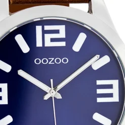 Oozoo Herren Armbanduhr Timepieces Analog Leder braun UOC1065A