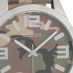 Oozoo Herren Armbanduhr Timepieces Analog Leder mehrfarbig UOC1066A