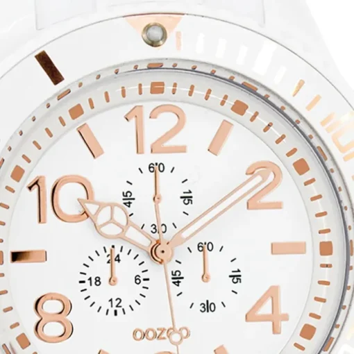 Oozoo Herren Armbanduhr Timepieces Analog Silikon weiß UOC4821A