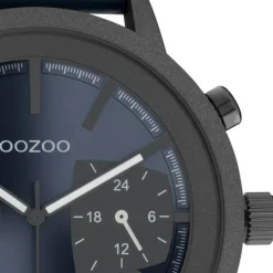 Oozoo Herren Armbanduhr Timepieces C10807 Analog Leder dunkelblau UOC10807