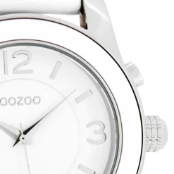 Oozoo Herren Armbanduhr Timepieces Analog Leder weiß UOC5387A