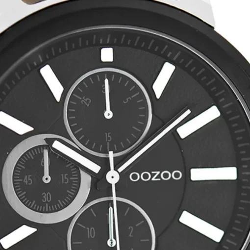Oozoo Herren Armbanduhr Timepieces Analog Leder schwarz UOC6069A