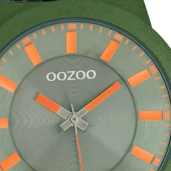 Oozoo Herren Armbanduhr Timepieces Analog Leder grün UOC6088A