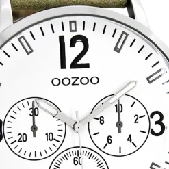 Oozoo Herren Armbanduhr Timepieces Analog Leder beige UOC7046A