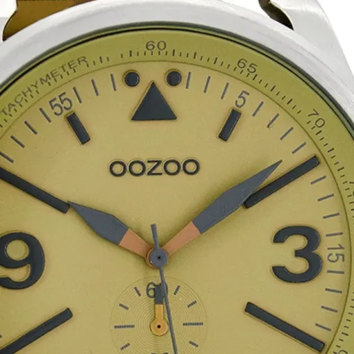 Oozoo Herren Armbanduhr Timepieces Analog Leder hellbraun UOC7065A