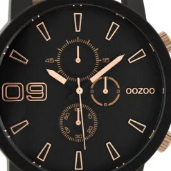 Oozoo Herren Armbanduhr Timepieces C9034A Analog Leder schwarz UOC9034A