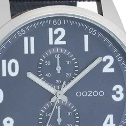 Oozoo Herren Armbanduhr Timepieces Analog Leder blau UOC8222A