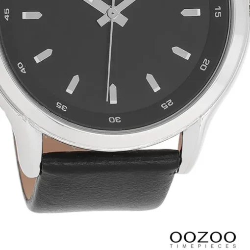 Oozoo Herren Armbanduhr Timepieces Analog Leder schwarz UOC7434A