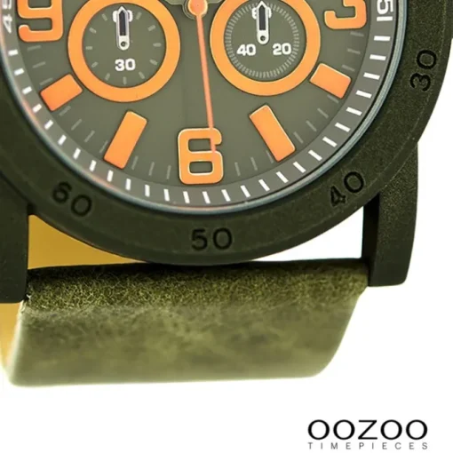 Oozoo Herren Armbanduhr Timepieces Analog Leder grün UOC8307A
