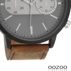 Oozoo Herren Armbanduhr Timepieces Analog Leder braun UOC9057A
