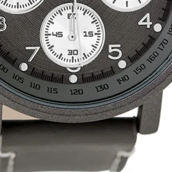 Oozoo Herren Armbanduhr Timepieces C9458A Analog Leder grau UOC9458A