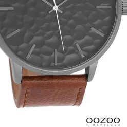 Oozoo Herren Armbanduhr Timepieces Analog Leder braun UOC9443A