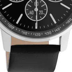 Oozoo Herren Armbanduhr Timepieces C10813 Analog Leder schwarz UOC10813