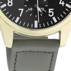 Oozoo Herren Armbanduhr Timepieces C11008 Analog Leder grau UOC11008