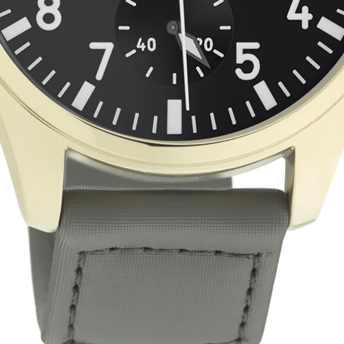 Oozoo Herren Armbanduhr Timepieces C11008 Analog Leder grau UOC11008